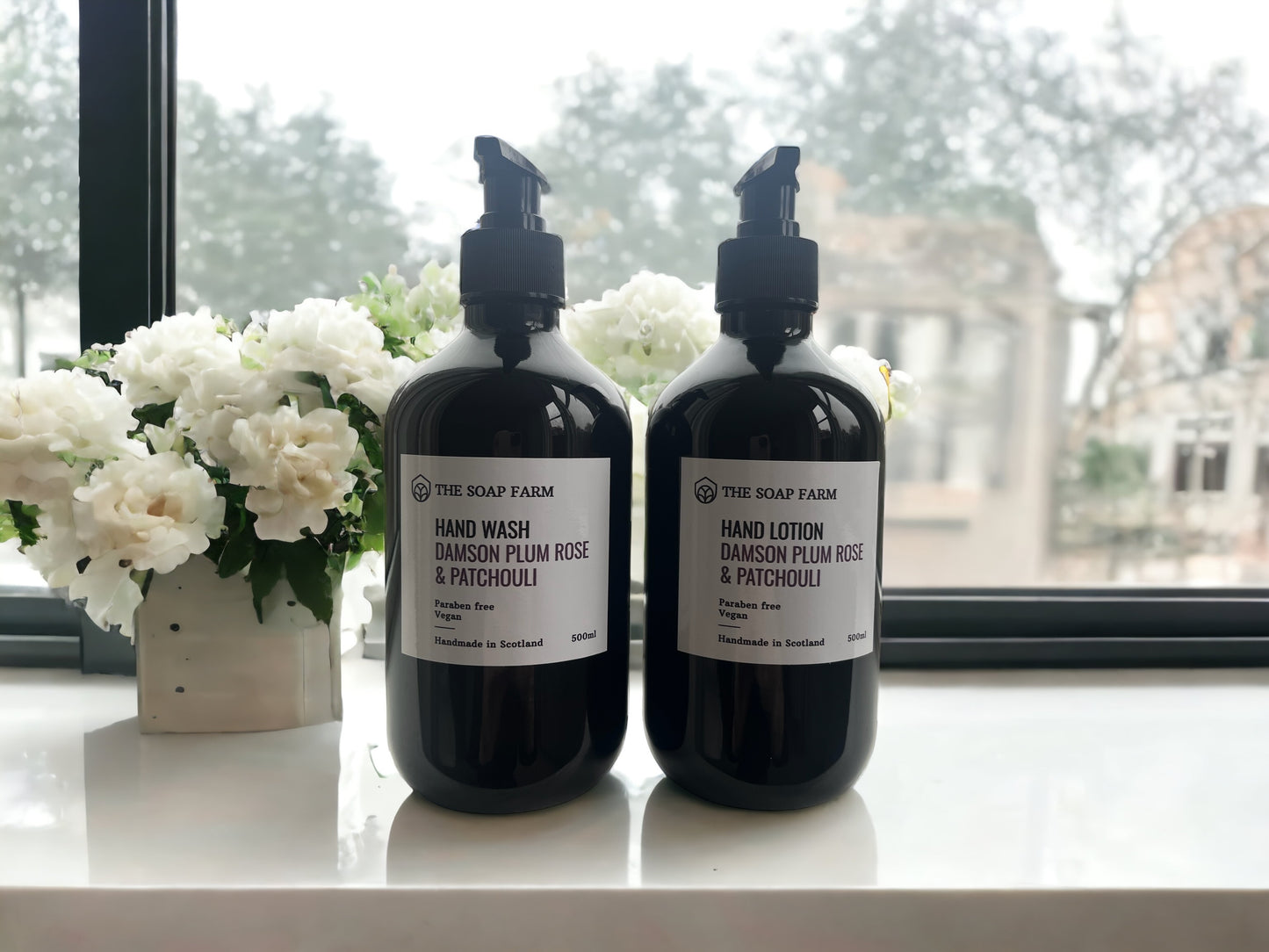 Damson Plum,Rose & Patchouli Hand Wash & Hand Lotion Set 500ml