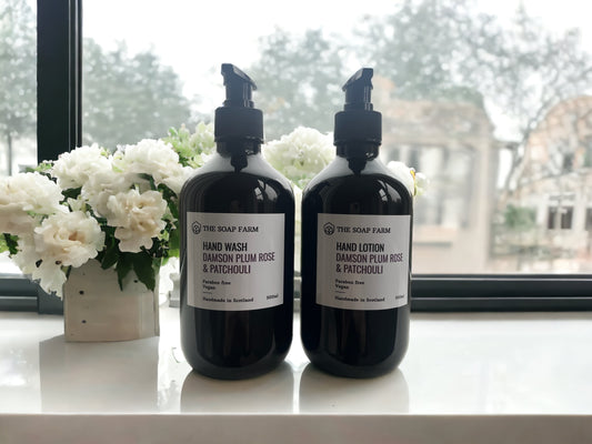 Damson Plum,Rose & Patchouli Hand Wash & Hand Lotion Set 500ml