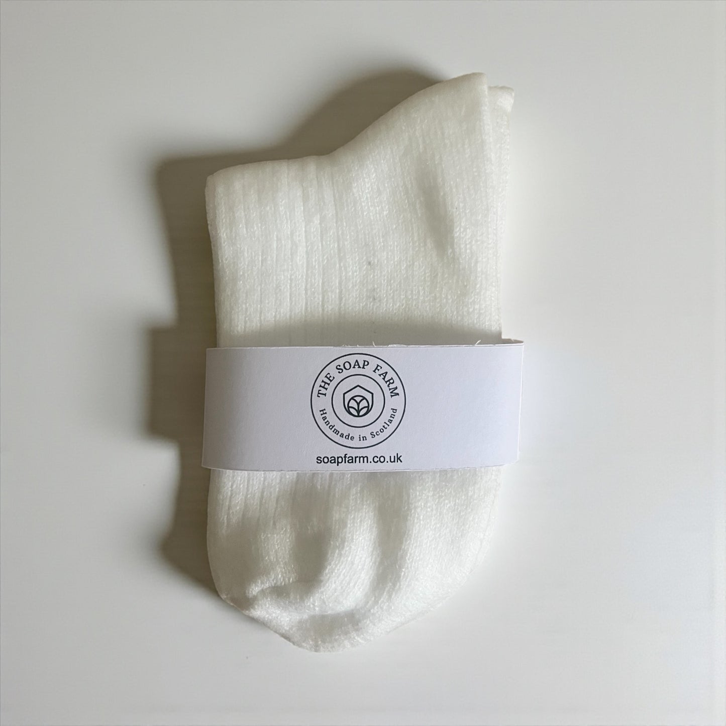 Cotton & Merion Wool White Socks